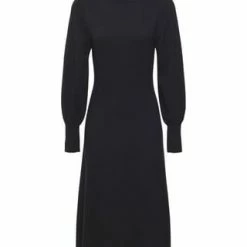ESPRIT Collection Kleid, Strick, Rollkragen, Ballonärmel, Uni, Für Damen E001 BLACK
