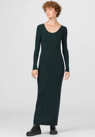 HALLHUBER Maxi-Strickkleid Im Merinowolle-Mix Petrol 4 HALLHUBER Maxi-Strickkleid Im Merinowolle-Mix Petrol – Bild 2