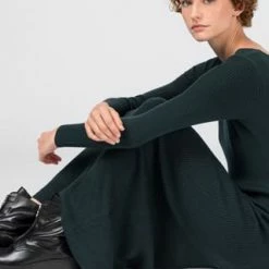 HALLHUBER Maxi-Strickkleid Im Merinowolle-Mix Petrol 11 HALLHUBER Maxi-Strickkleid Im Merinowolle-Mix Petrol -ONLY Geschäft unnamed file 1011