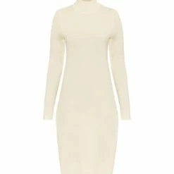 HALLHUBER Loose-Strickkleid Aus Reiner Merinowolle Cream