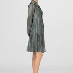 HALLHUBER Printkleid Im Viskose-Seide-Lurex-Mix Eucalyptus -ONLY Geschäft unnamed file 1025