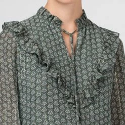 HALLHUBER Printkleid Im Viskose-Seide-Lurex-Mix Eucalyptus -ONLY Geschäft unnamed file 1026