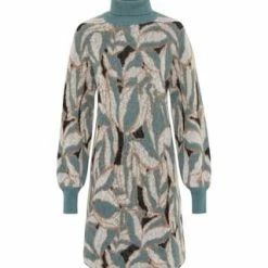 HALLHUBER Strickkleid Aus Flauschigem Merinowolle-Mohair-Mix Eucalyptus