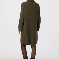 HALLHUBER Oversized Strickkleid Aus Flauschigem Alpaka-Wolle-Mix Olive -ONLY Geschäft unnamed file 1039