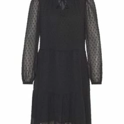 MANGUUN Sommerkleid, Split-Neck, Für Damen DEEP BLACK