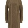 MANGUUN Collection Strickkleid, Zopfmuster, Für Damen MITTELBRAUN -ONLY Geschäft unnamed file 1058