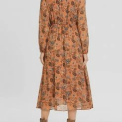 MANGUUN Collection Blusenkleid, Langarm, V-Ausschnitt, Rüschen, Für Damen PAISLEY FLOWER PRI -ONLY Geschäft unnamed file 1070