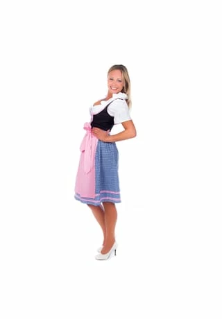 Edelnice Mini Dirndl 3-teilig Blau 5 Edelnice Mini Dirndl 3-teilig Blau – Bild 3