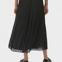 S.Oliver BLACK LABEL Chiffonrock, Plisseefalten, Lang, Für Damen 9999 GREY/ BLACK -ONLY Geschäft unnamed file 11