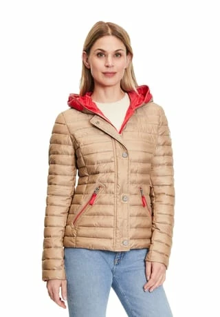 AMBER & JUNE Steppjacke Mit Kapuze Golden Sand 5 AMBER & JUNE Steppjacke Mit Kapuze Golden Sand – Bild 3