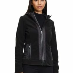 BETTY BARCLAY Fleecejacke Mit Kapuze Schwarz -ONLY Geschäft unnamed file 1154