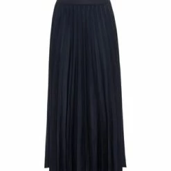 HALLHUBER Plisseerock In Midilänge Dark Blue
