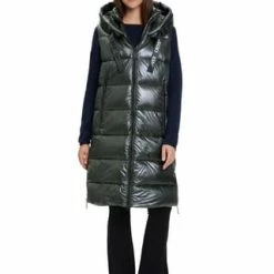 BETTY BARCLAY Daunenweste Mit Kapuze Dunkelgrün -ONLY Geschäft unnamed file 1301