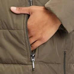 AMBER & JUNE Winterjacke Kunstdaune Khaki Braun -ONLY Geschäft unnamed file 1464