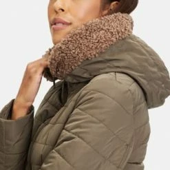 AMBER & JUNE Winterjacke Kunstdaune Khaki Braun -ONLY Geschäft unnamed file 1465