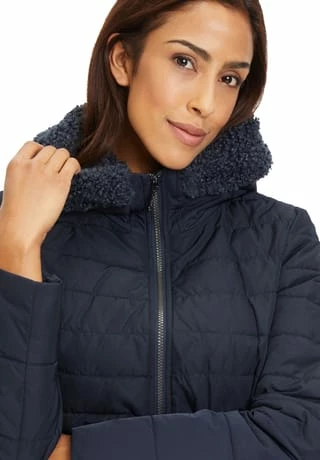 AMBER & JUNE Winterjacke Kunstdaune Dunkelblau 8 AMBER & JUNE Winterjacke Kunstdaune Dunkelblau – Bild 6