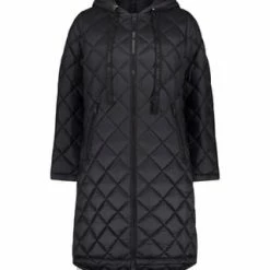 Cartoon Steppjacke Mit Kapuze Schwarz