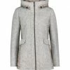 GIL BRET Wolljacke Mit Kapuze Light Grey Melange