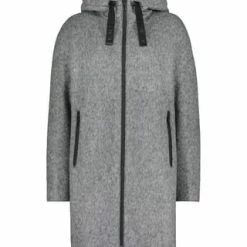 GIL BRET Wollmantel Mit Kapuze Dunkelgrau