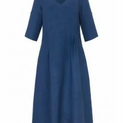 ANNA AURA Sommerkleid Linen Meerblau