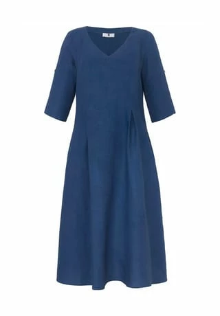 ANNA AURA Sommerkleid Linen Meerblau 3 ANNA AURA Sommerkleid Linen Meerblau