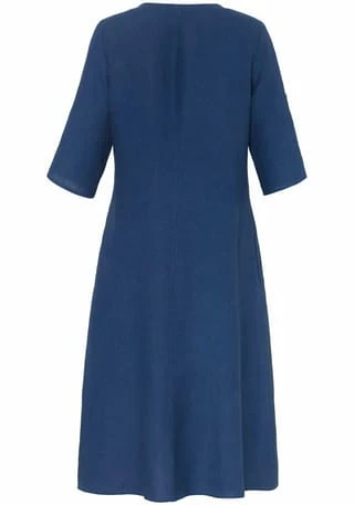 ANNA AURA Sommerkleid Linen Meerblau 4 ANNA AURA Sommerkleid Linen Meerblau – Bild 2