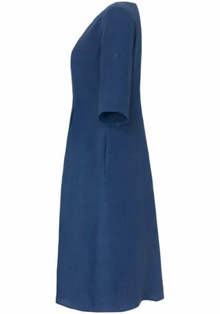 ANNA AURA Sommerkleid Linen Meerblau 5 ANNA AURA Sommerkleid Linen Meerblau – Bild 3