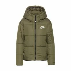 NIKE SPORTSWEAR Steppjacke NSW Reißverschluss,Reißverschluss-Tasche Damen Medium Olive-black-white