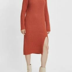 MANGUUN Strickkleid, Rollkragen, Raglan-Ärmel, Für Damen GINGER SPICE 18-15 -ONLY Geschäft unnamed file 17