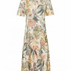 GREEN COTTON® Jerseykleid Cotton Beige/ Multicolor