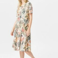 GREEN COTTON® Jerseykleid Cotton Beige/ Multicolor -ONLY Geschäft unnamed file 179