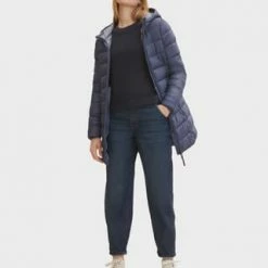 DENIM TOM TAILOR Steppjacke, Stehkragen, Kapuze, Für Damen 10786 INDIGO INK -ONLY Geschäft unnamed file 1810