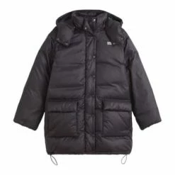 Levi's® Steppjacke, Kapuze, Verdeckter Reißverschluss, Stehkragen, Uni, Für Damen 00 BLACK