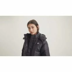 Levi's® Steppjacke, Kapuze, Verdeckter Reißverschluss, Stehkragen, Uni, Für Damen 00 BLACK -ONLY Geschäft unnamed file 1817