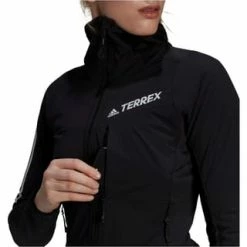 Adidas Fleecejacke TR Flooce Reißverschluss,Reißverschluss-Tasche Damen Black -ONLY Geschäft unnamed file 1842