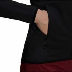 Adidas Fleecejacke TR Flooce Reißverschluss,Reißverschluss-Tasche Damen Black -ONLY Geschäft unnamed file 1843