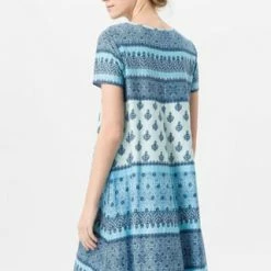 GREEN COTTON® Jerseykleid Dress Blau/ Multicolor -ONLY Geschäft unnamed file 185