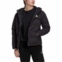 Adidas Daunenjacke Helionic Knopfleiste,Reißverschluss,Reißverschluss-Tasche Damen Black -ONLY Geschäft unnamed file 1905