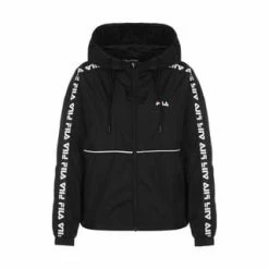 FILA Bianco Tattum Kapuzenjacke Damen Schwarz/ Weiß