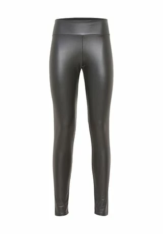 MANGUUN Kunstlederleggings, Uni, Für Damen SCHWARZ 4 MANGUUN Kunstlederleggings, Uni, Für Damen SCHWARZ – Bild 2