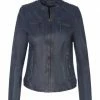 EMILIA LAY Lederjacke Aus Supersoftem Lammnappaleder MARINE -ONLY Geschäft unnamed file 2094