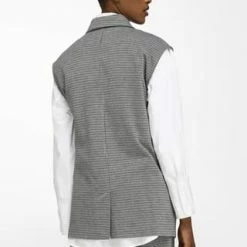 WALL LONDON Sweatblazer Mit überschnittener Schulter GRAU/ SCHWARZ -ONLY Geschäft unnamed file 2105