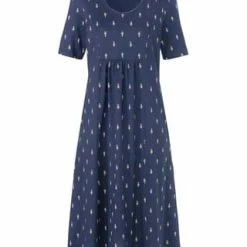 GREEN COTTON® Jerseykleid Cotton Marine/ Beige