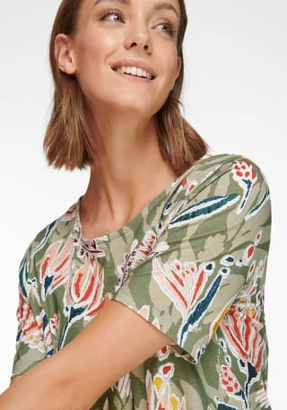 GREEN COTTON® Jerseykleid Cotton Grün/ Multicolor 7 GREEN COTTON® Jerseykleid Cotton Grün/ Multicolor – Bild 5