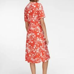 GREEN COTTON® Jerseykleid Cotton Rot/ Offwhite -ONLY Geschäft unnamed file 237