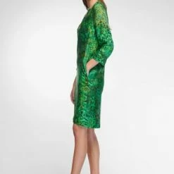 Peter Hahn Blusenkleid Dress Grün/ Multicolor -ONLY Geschäft unnamed file 255