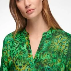 Peter Hahn Blusenkleid Dress Grün/ Multicolor -ONLY Geschäft unnamed file 256