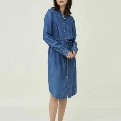 LEXINGTON® Hemdblusenkleid Isa Lyocell Medium Blue -ONLY Geschäft unnamed file 259