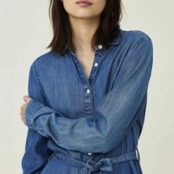 LEXINGTON® Hemdblusenkleid Isa Lyocell Medium Blue -ONLY Geschäft unnamed file 261