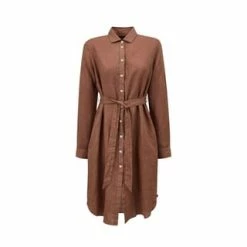 LEXINGTON® Hemdblusenkleid Isa Linen Light Brown